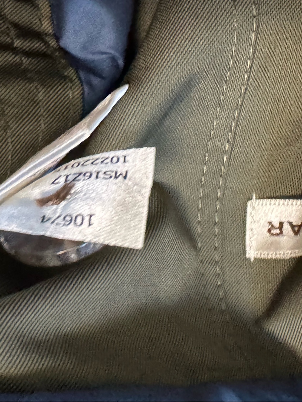 Men's reversible blue Olive Green Field Jacket - Picture 9 of 14